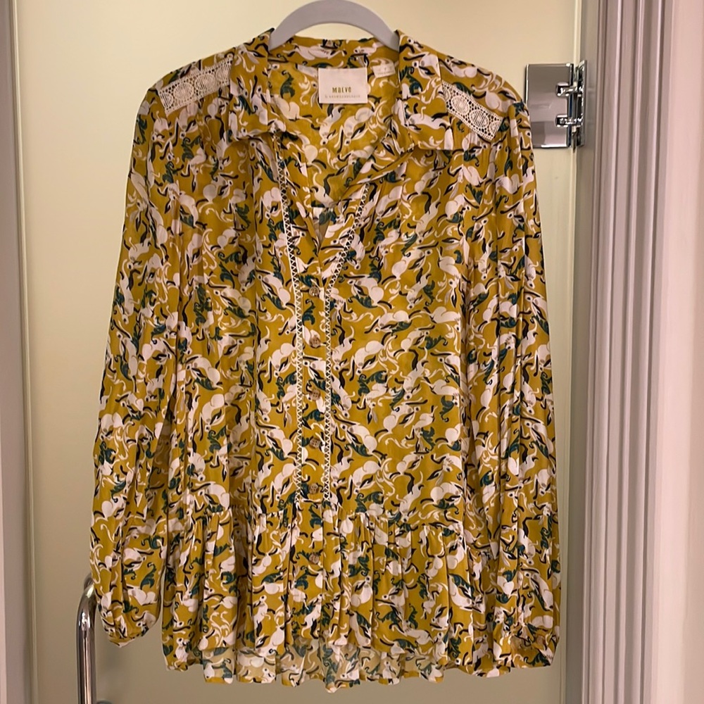 Maeve by Anthropologie button down top size 2